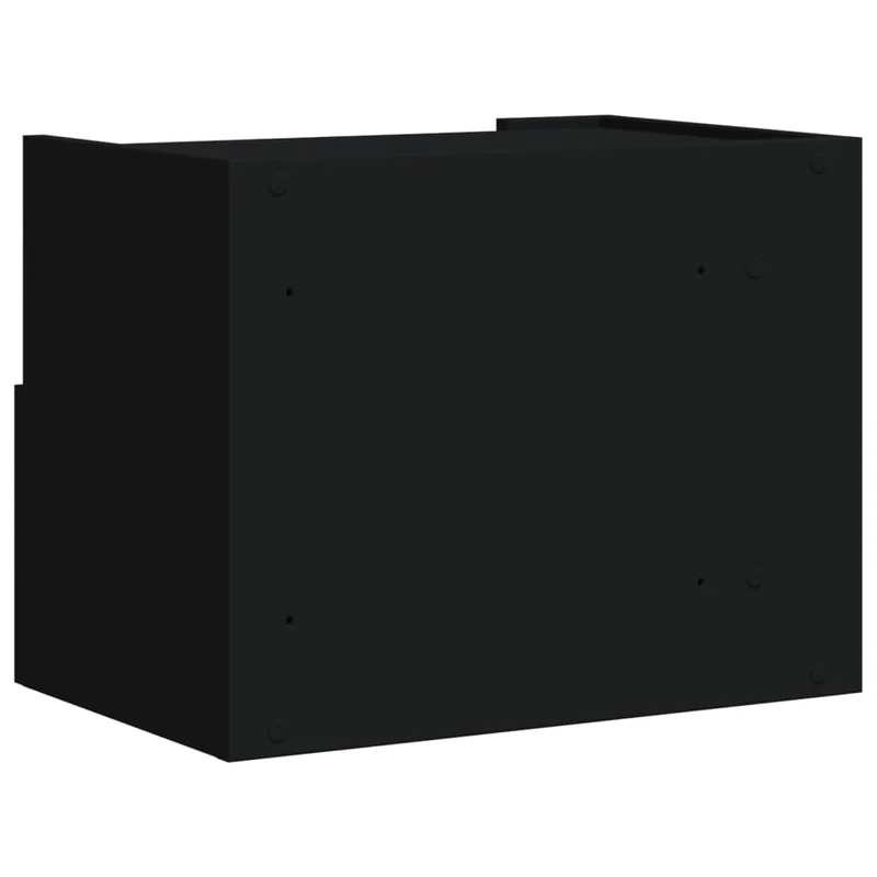 Lot de 2 tables de chevet murales avec tiroir et compartiment ouvert 45 x 30 x 35 cm bois d'ingénierie noir DEC036100