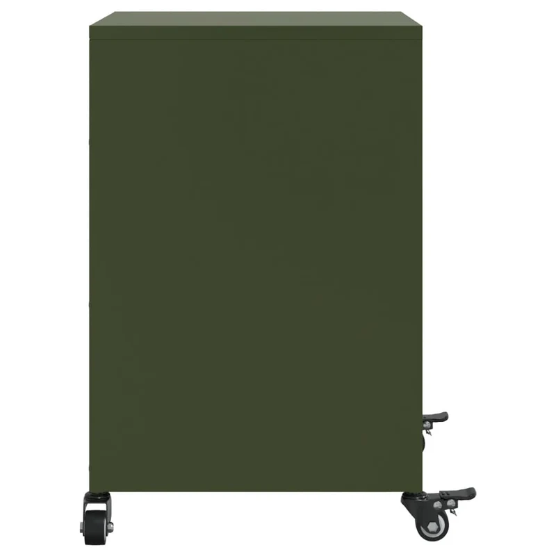 Lot de 2 tables de chevet avec une porte et compartiments 36 x 39 x 59 cm acier vert DEC035768