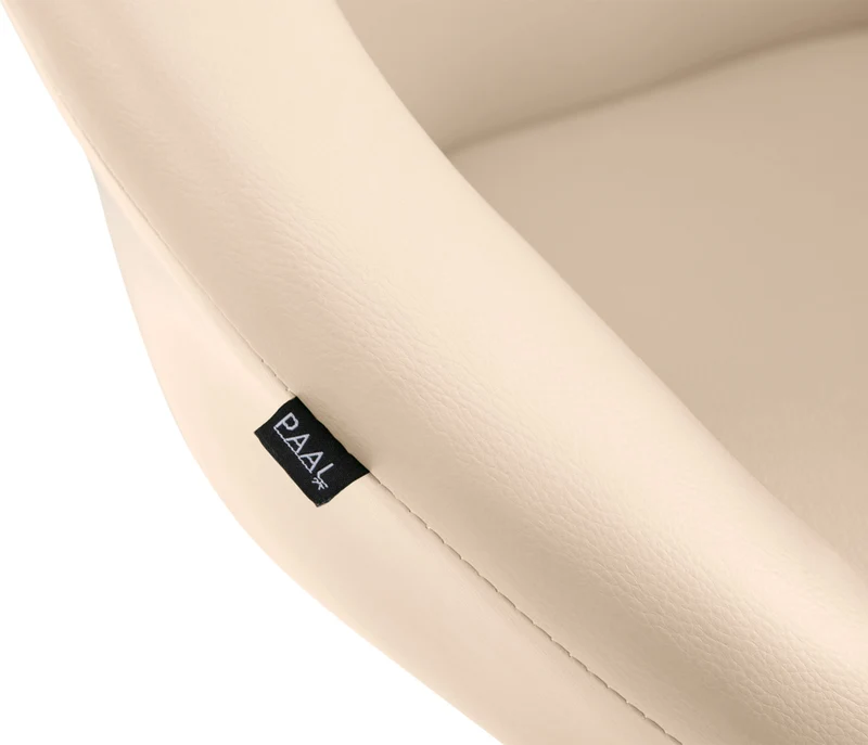 Lot de 2 tabourets de bar chaises hautes design moderne en PVC crème et métal chromé 10_0004348