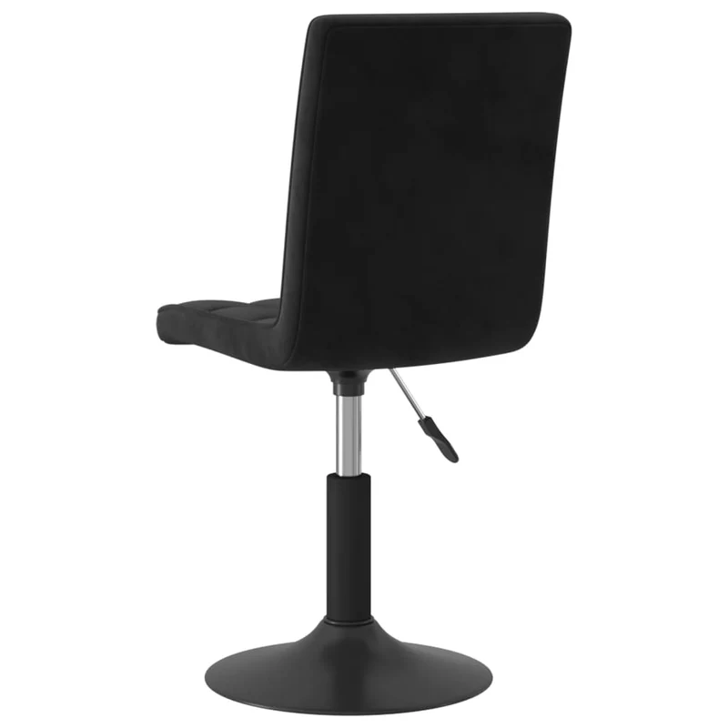 Lot de 4 chaises de salle à manger siège pivotant hauteur réglable en velours noir DEC025383