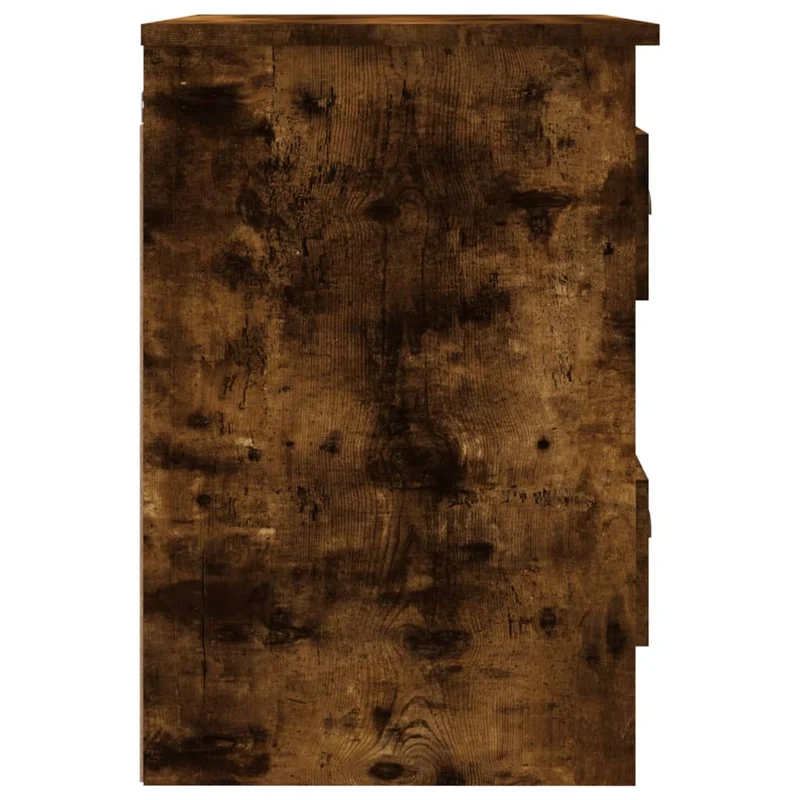 Lot de 2 tables de chevet murales avec tiroirs 41,5 x 36 x 53 cm bois d'ingénierie marron DEC036048