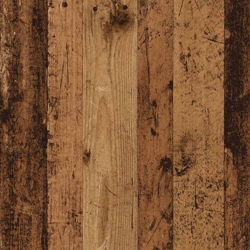 Lot de 2 tables de chevet avec tiroirs 30 x 30 x 40 cm bois d'ingénierie marron vieilli DEC035776