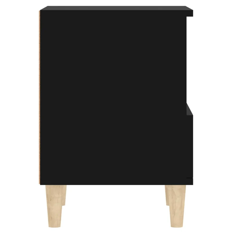 Lot de 2 tables de chevet avec tiroir et compartiment ouvert 40 x 35 x 50 cm bois d'ingénierie noir DEC035543