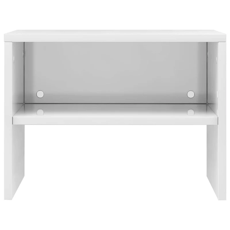 Lot de 2 tables de chevet avec compartiment ouvert 40 x 30 x 30cm bois ingénierie blanc DEC035784