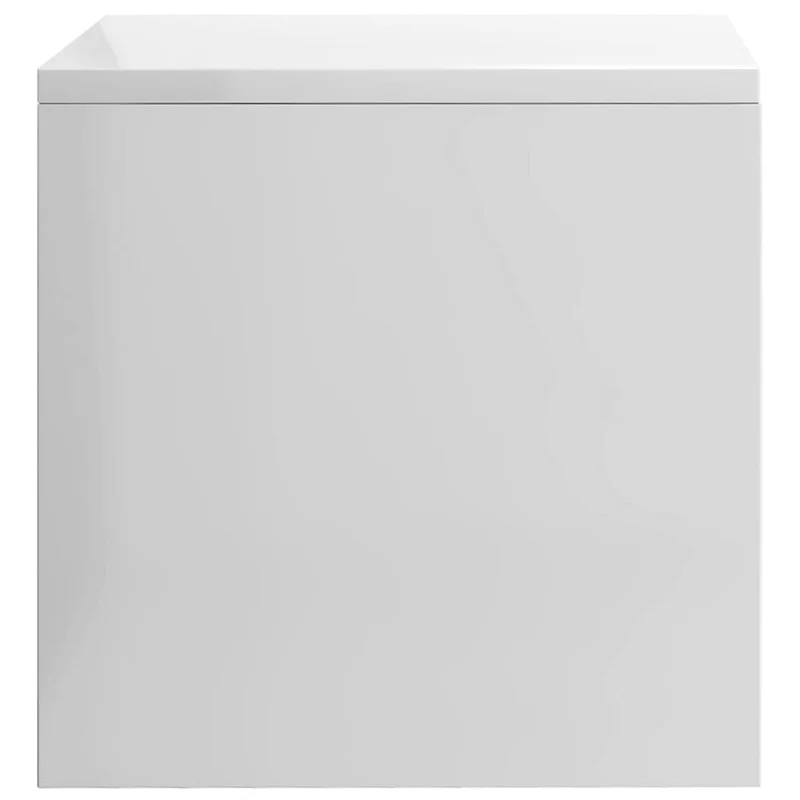 Lot de 2 tables de chevet avec compartiment ouvert 40 x 30 x 30cm bois ingénierie blanc DEC035784