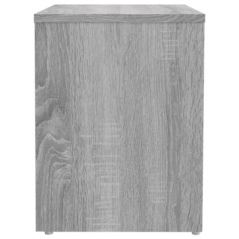 Lot de 2 tables de chevet avec étagère 40 x 30 x 40 cm bois ingénierie gris DEC035663