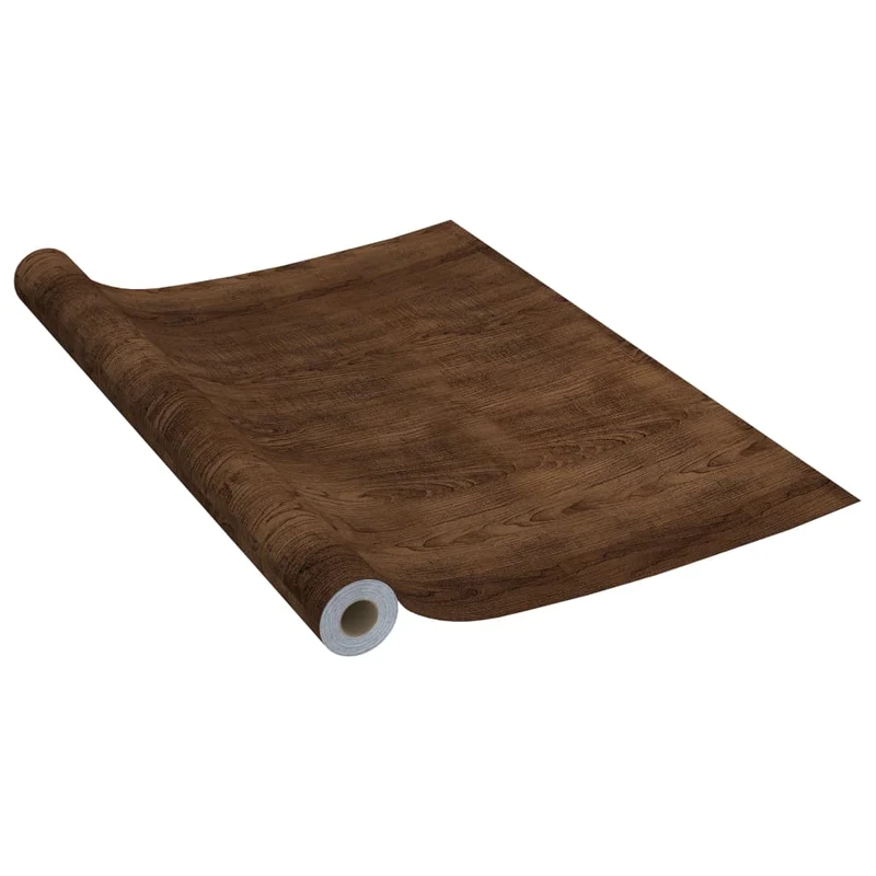 Lot de 2 films autoadhésifs pour portes Chêne foncé 210x90 cm PVC DEC022129