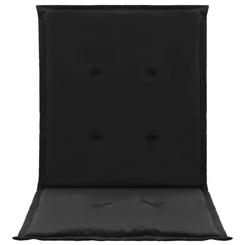 lot de 2 coussins de chaise de jardin 100% polyester noir 100 x 50 x 3 cm DEC021688