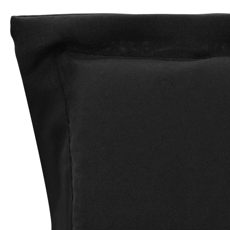 lot de 2 coussins de chaise de jardin 100% polyester noir 100 x 50 x 3 cm DEC021688