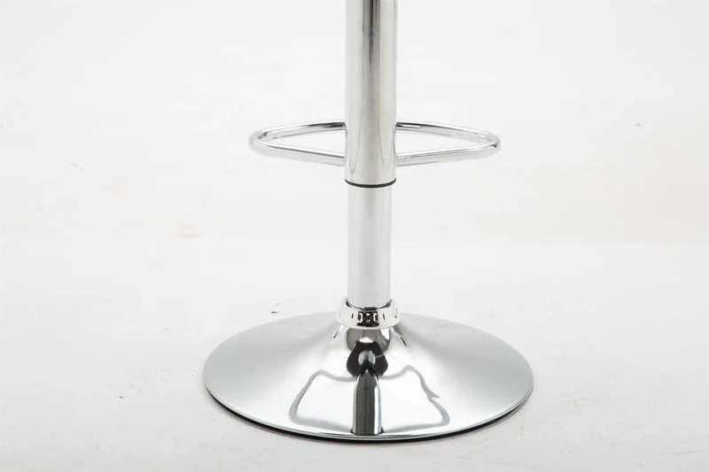 Tabouret de bar avec repose-pied design moderne synthétique noir et métal chromé 10_0001018