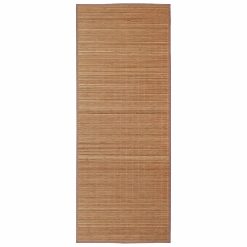 Tapis en bambou brun à latte Rectangulaire 80 x 300 cm DEC023832