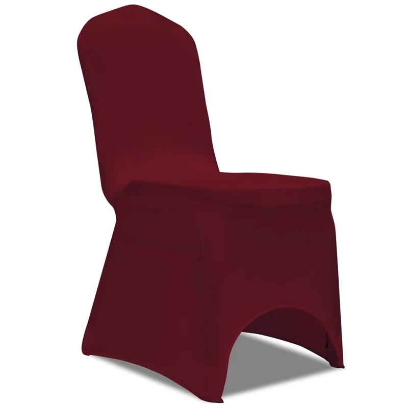 Housse bordeaux extensible pour chaise 6 pièces DEC022491