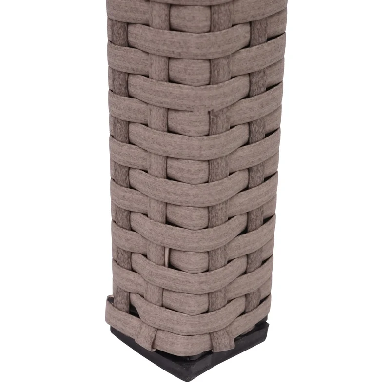 Table de jardin balcon 120x75cm en polyrotin gris-brun 04_0005085