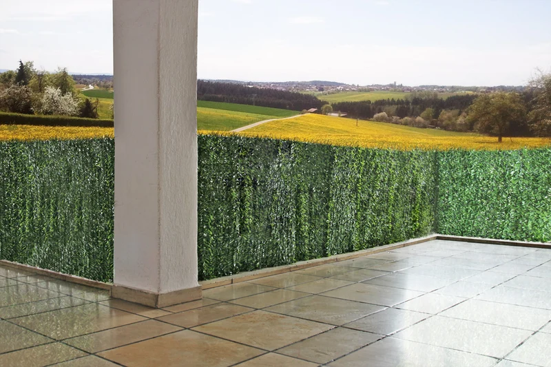 Brise-vue pour balcon revêtement de protection contre le vent pour balcon clôture de terrasse 500x150cm sapin clair 04_0001090