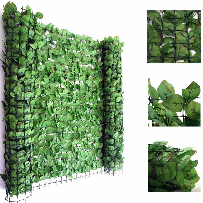 Brise-vue pour balcon revêtement de protection contre le vent pour balcon clôture de terrasse 500x100cm haie en hêtre 04_0001083