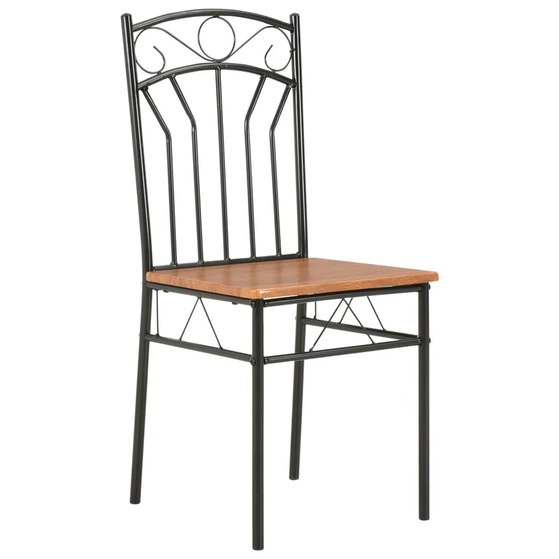Lot de 6 chaises de salle à manger cuisine design simple et intemporel marron MDF CDS022581