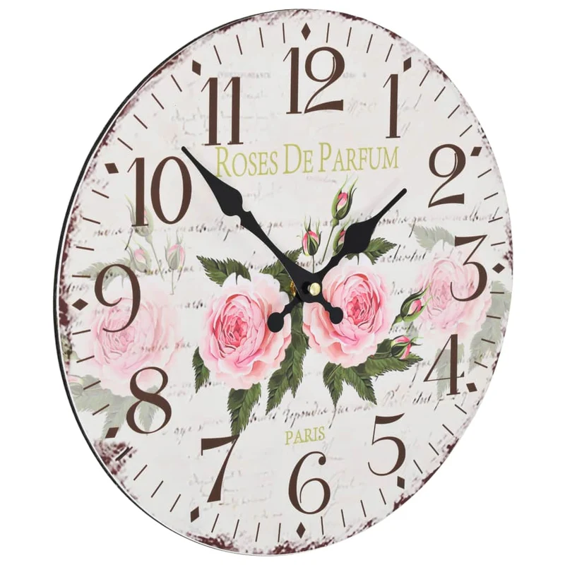 Horloge murale vintage Fleur 30 cm DEC022256
