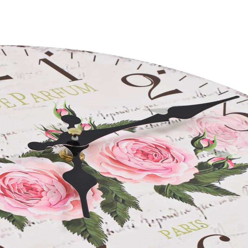 Horloge murale vintage Fleur 30 cm DEC022256