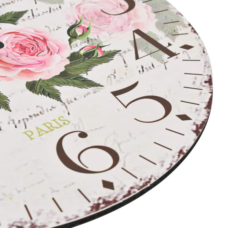 Horloge murale vintage Fleur 30 cm DEC022256