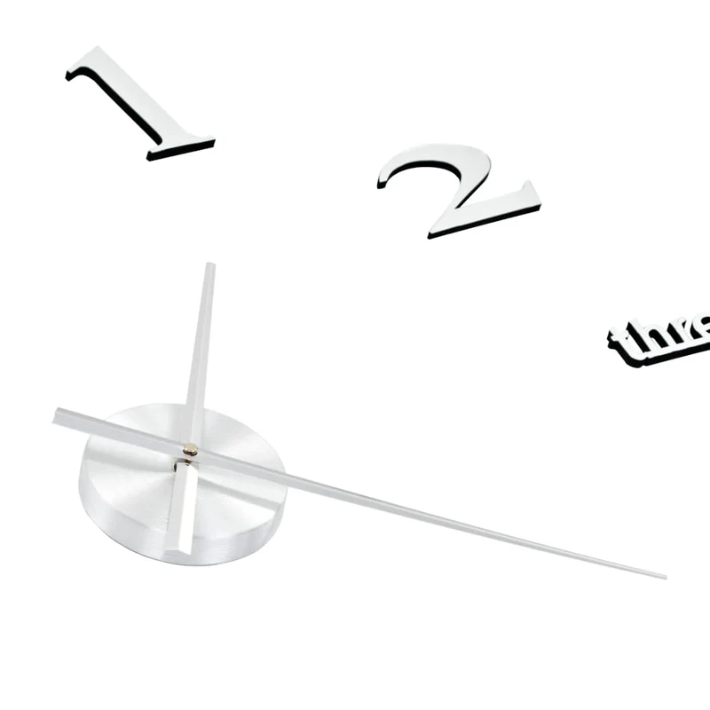 Horloge murale 3D Design moderne 100 cm XXL Argenté DEC022267