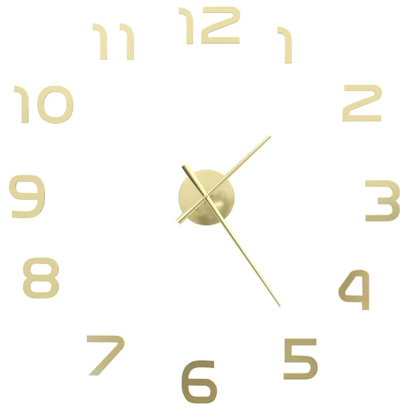 Horloge murale 3D Design moderne 100 cm XXL Doré DEC022271