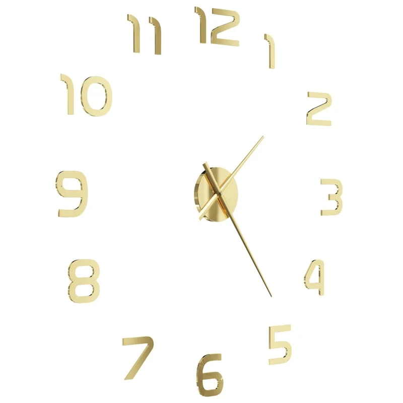Horloge murale 3D Design moderne 100 cm XXL Doré DEC022271