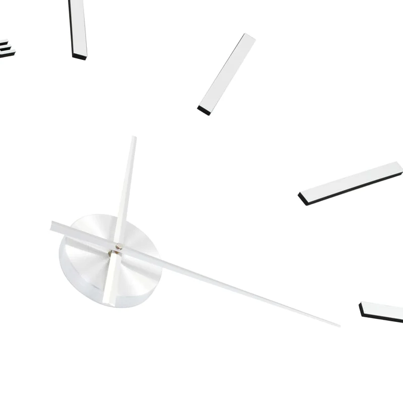 Horloge murale 3D Design moderne 100 cm XXL Argenté DEC022268