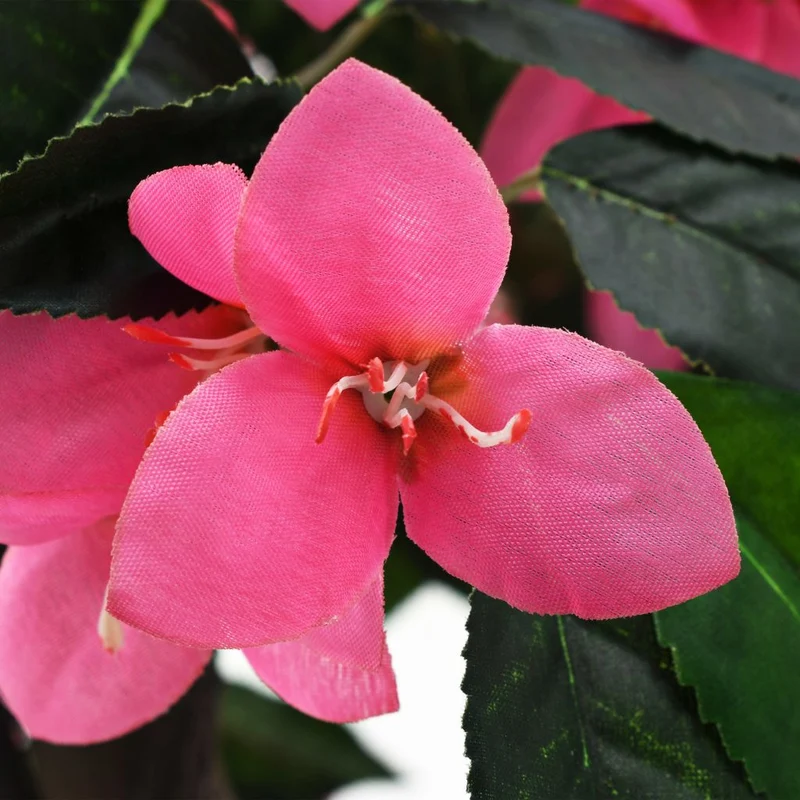 Plante artificielle de rhododendron avec pot 155cm vert et rose DEC021947