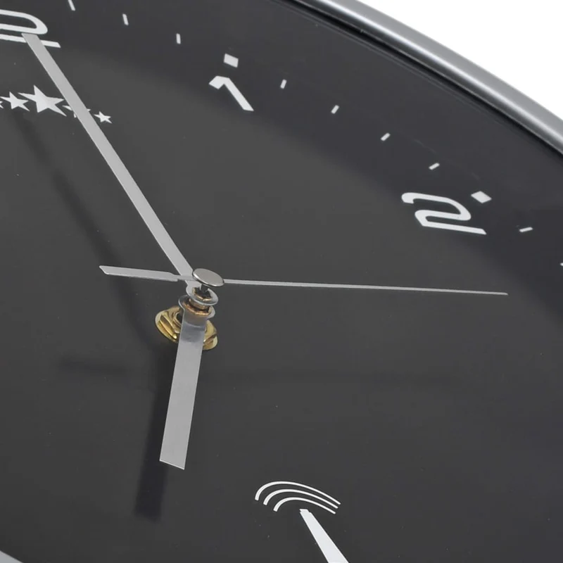 Horloge murale radioguidée avec mouvement à quartz 31 cm Noir DEC022251