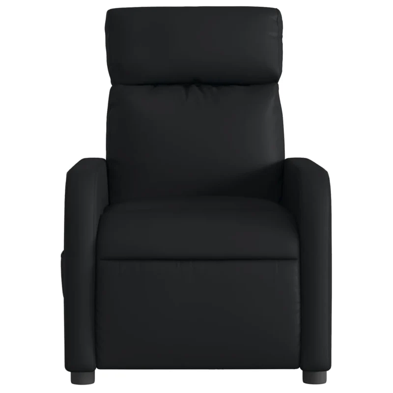 Fauteuil de relaxation TV fonction massage inclinable électrique 6 points de massage en PVC noir DEC027220