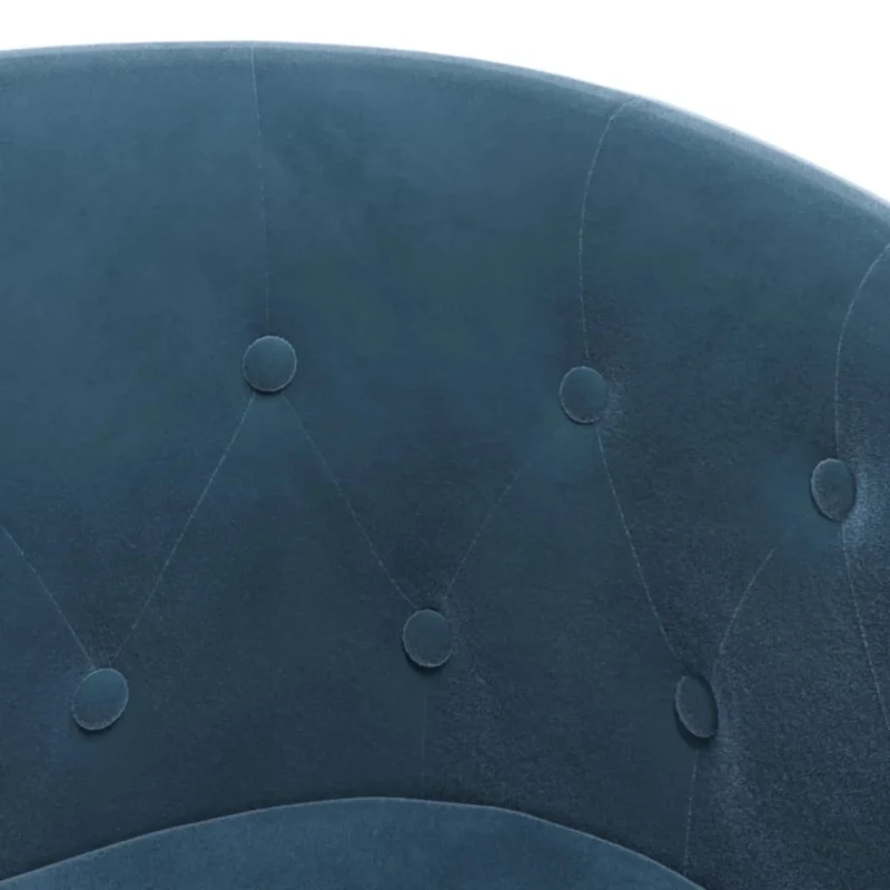 Fauteuil lounge design moderne avec repose-pieds en velours bleu foncé DEC026830