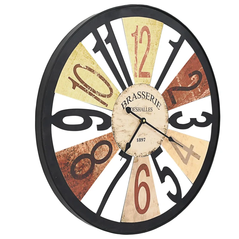 Horloge murale Métal 60 cm Multicolore DEC022223