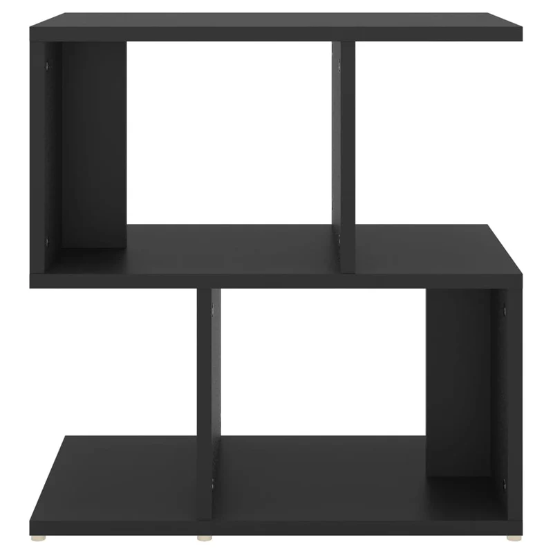 Lot de 2 tables de chevet avec étagères 50 x 30 x 51,5 cm bois d'ingénierie noir DEC035601