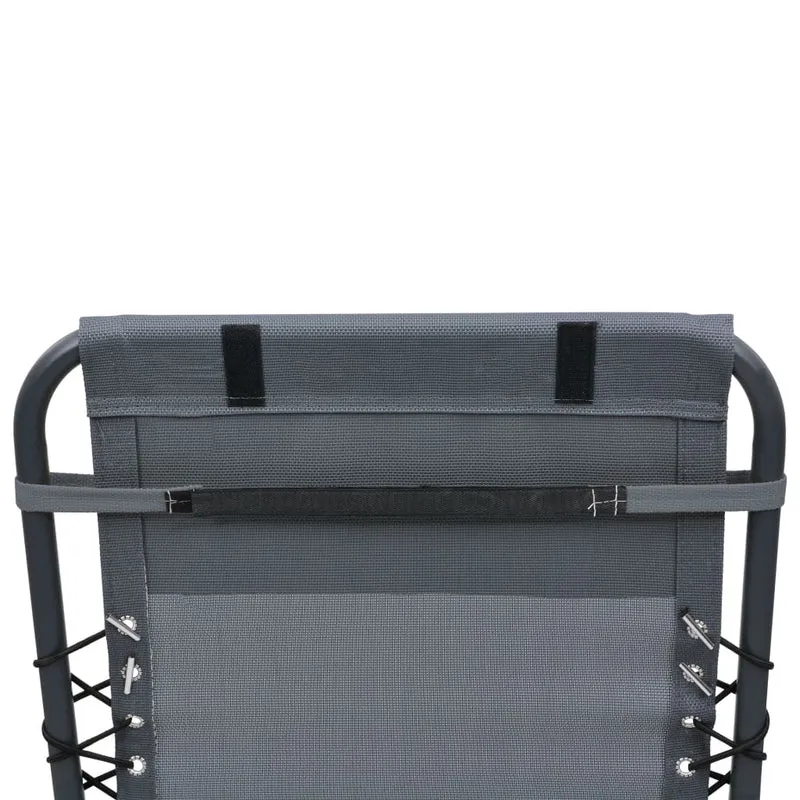 Appui-tête de chaise longue Gris 40x7,5x15 cm Textilène DEC021803