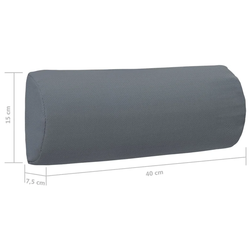 Appui-tête de chaise longue Gris 40x7,5x15 cm Textilène DEC021803