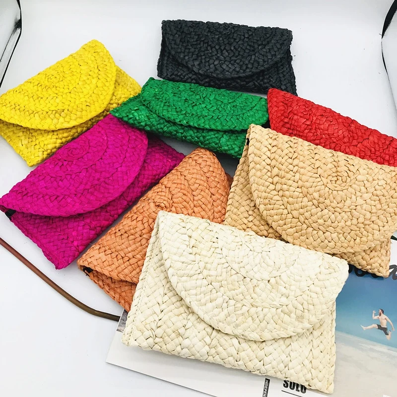 Pochette en paille fait à la Main pour femmes