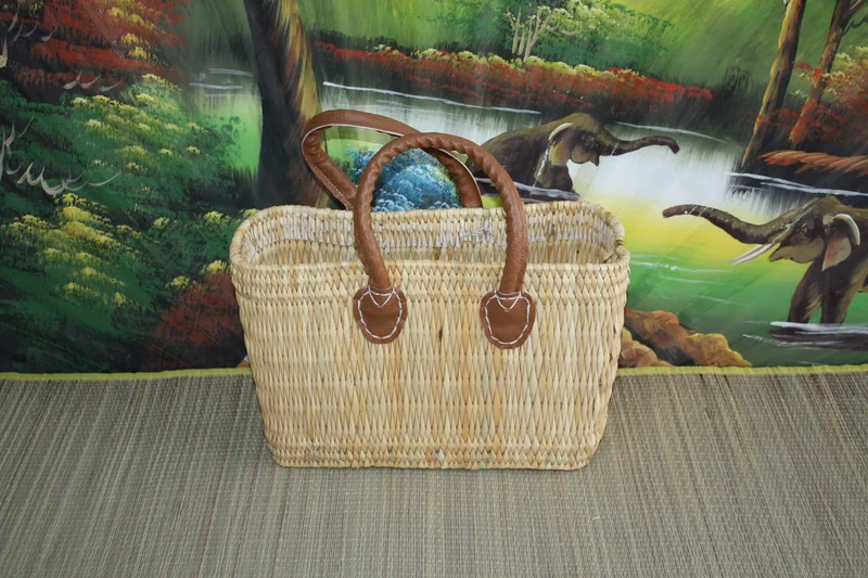 Superbe petit panier en JONC pour enfants. Pâques et la chasse aux oeufs ! - sac bac corbeille tressé rangement jouets & doudous
