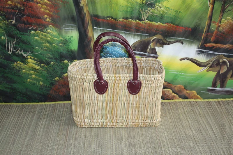 Superbe petit panier en JONC pour enfants. Pâques et la chasse aux oeufs ! - sac bac corbeille tressé rangement jouets & doudous
