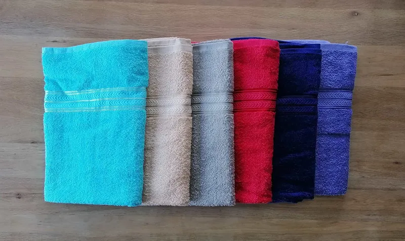 Drap de bain 70x130cm - 100% Coton - serviette toilette épaisse qualité - Couleurs au Choix