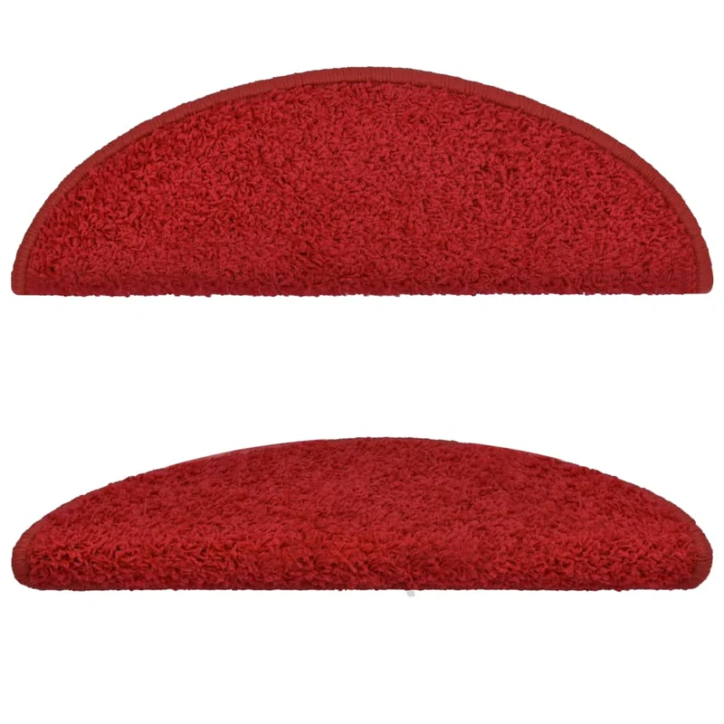 15 tapis d'escalier rouge avec bandes adhésives 56 x 20 cm DEC023567