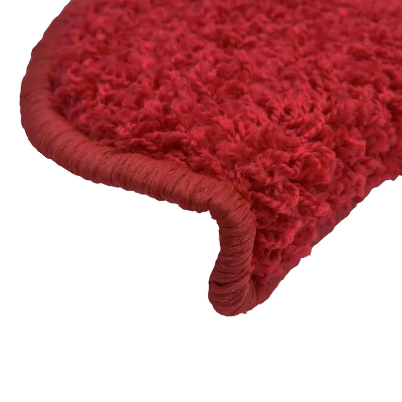 15 tapis d'escalier rouge avec bandes adhésives 56 x 20 cm DEC023567