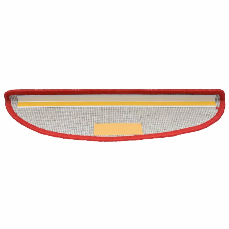 15 tapis d'escalier rouge avec bandes adhésives 56 x 20 cm DEC023567