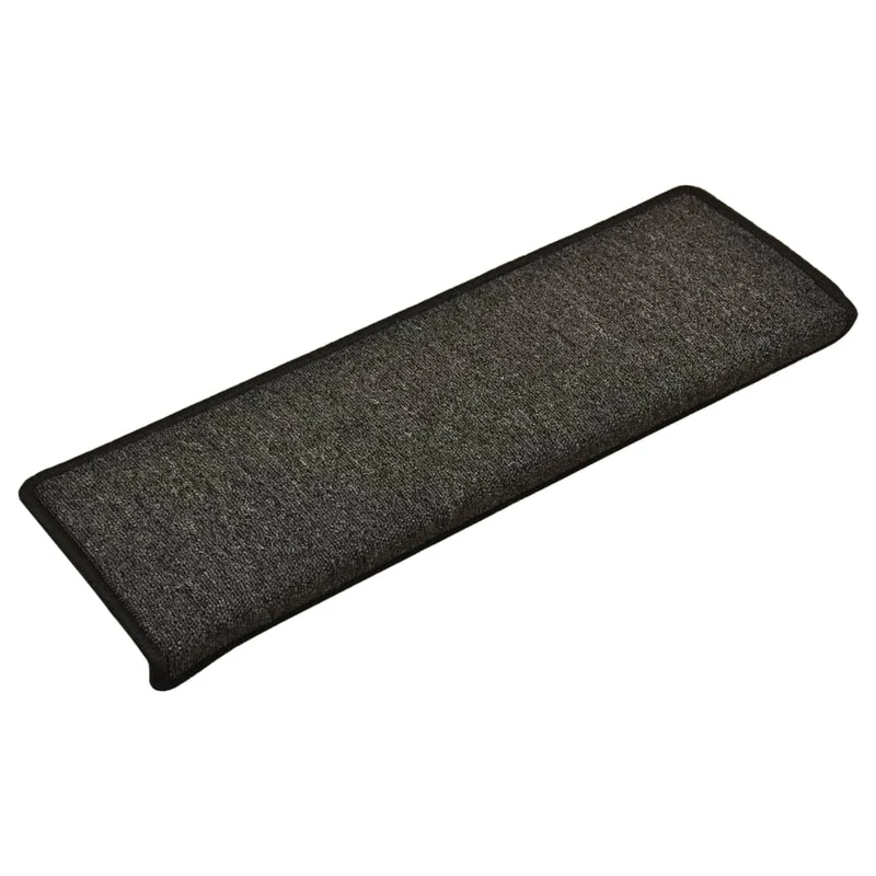 Tapis d'escalier 15 pièces 65x25 cm Anthracite DEC023810