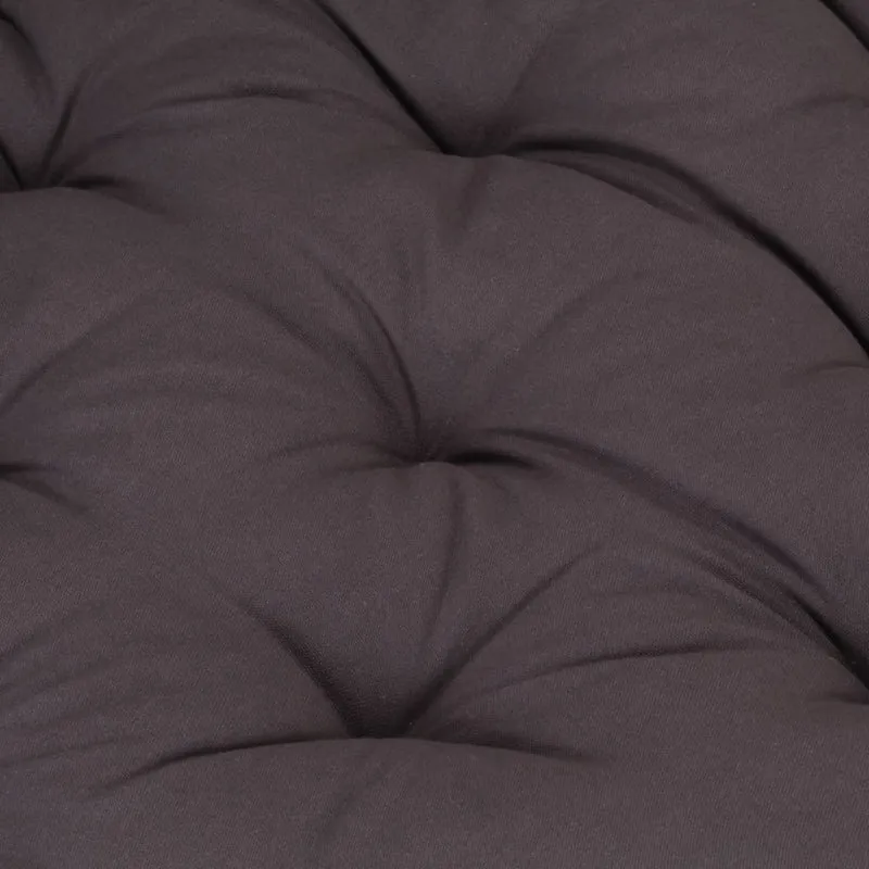 Coussin de plancher de palette Coton matelas de sol 120x80x10 cm Anthracite DEC021810