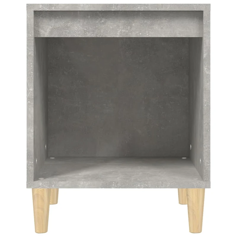 Lot de 2 tables de chevet avec compartiment ouvert 40 x 35 x 50 cm bois d'ingénierie gris DEC035361