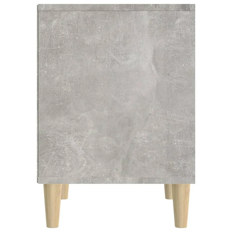 Lot de 2 tables de chevet avec compartiment ouvert 40 x 35 x 50 cm bois d'ingénierie gris DEC035361