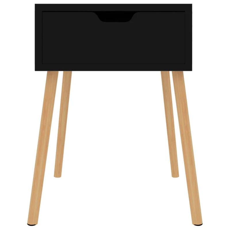 Table de chevet avec tiroir 40 x 40 x 56 cm bois d'ingénierie noir DEC034530