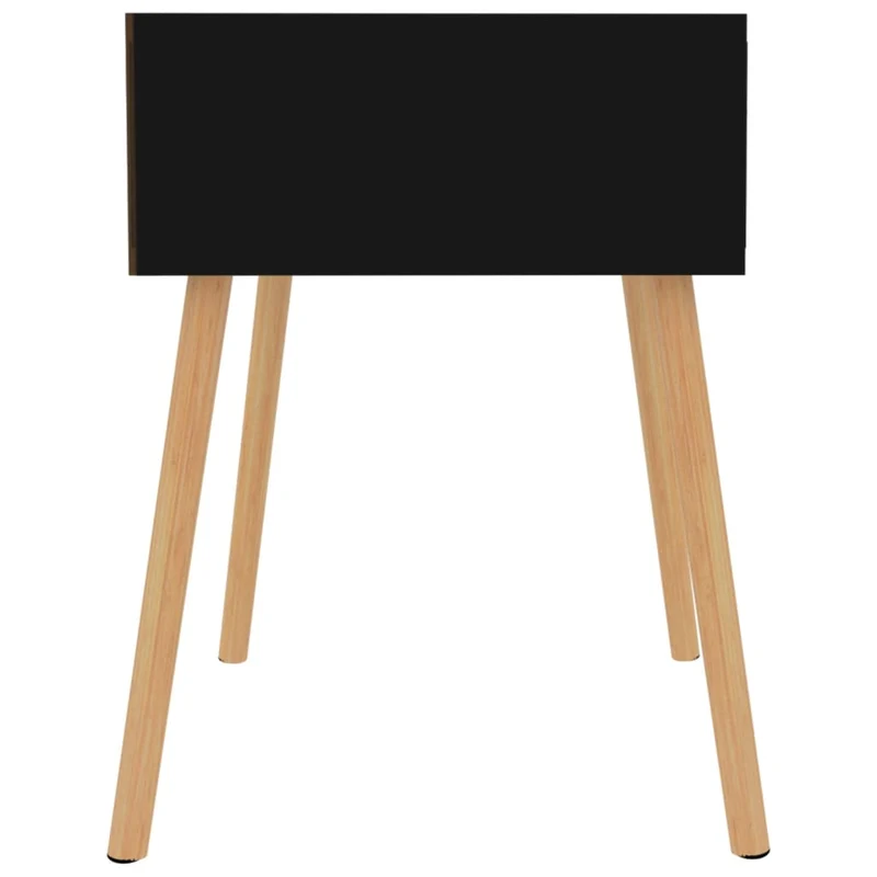 Table de chevet avec tiroir 40 x 40 x 56 cm bois d'ingénierie noir DEC034530