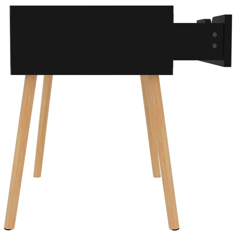 Table de chevet avec tiroir 40 x 40 x 56 cm bois d'ingénierie noir DEC034530