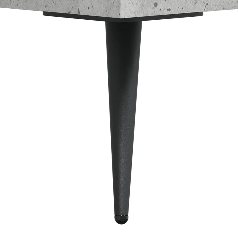 Table de chevet avec 3 tiroirs 40 x 40 x 66 cm bois d'ingénierie gris et fer DEC034031